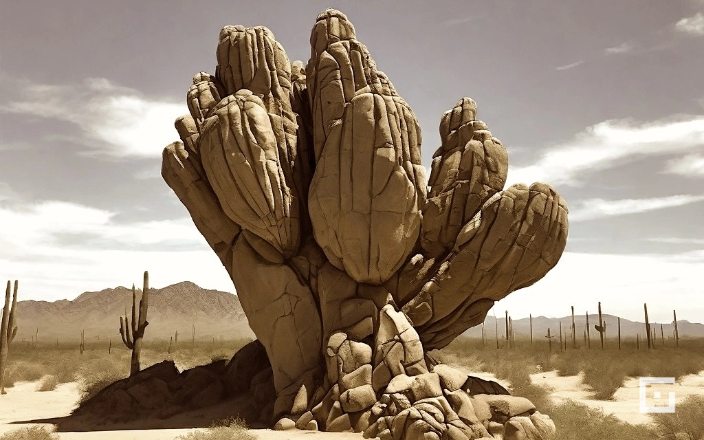 Stone cactus nel deserto di Sonora